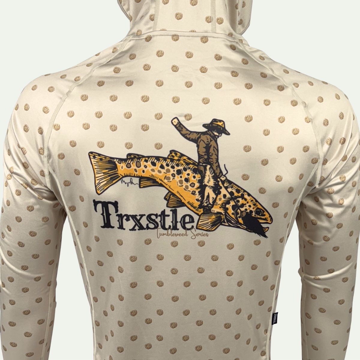 Trxstle Tumbleweed Brown Trout Featherweight Sun Hoodie