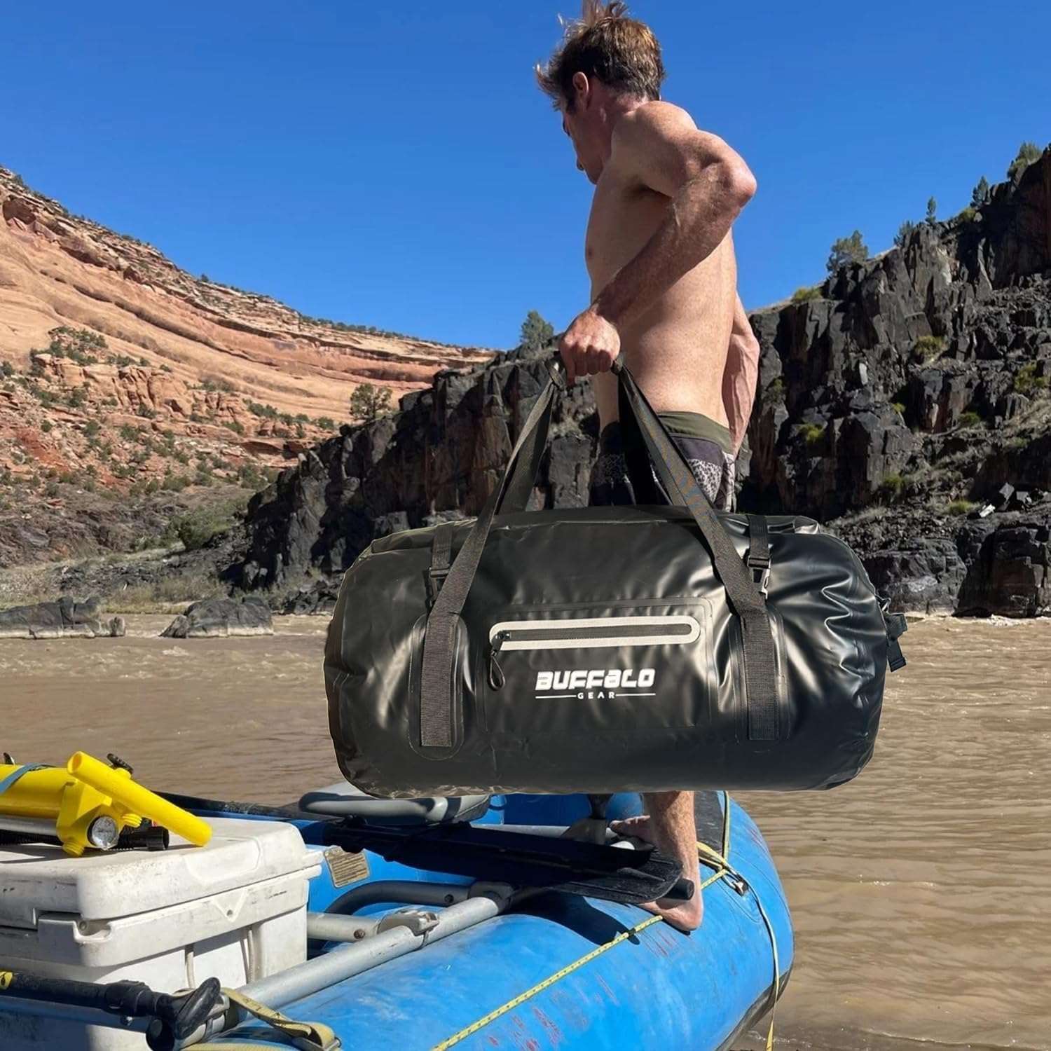 Buffalo 85QT Roll Top Waterproof Duffel Bag