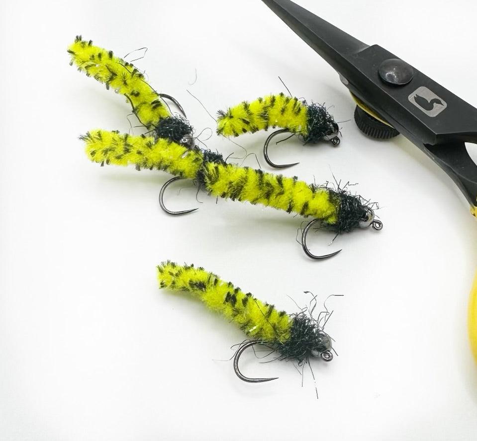 Mottled Chartreuse Mop Fly Tungsten BH