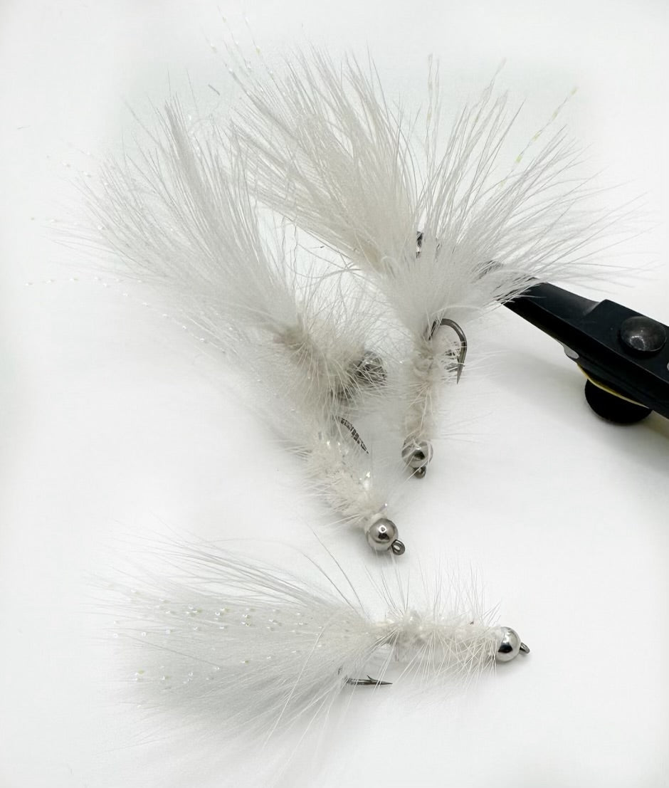 BH White Crystal Wooly Bugger