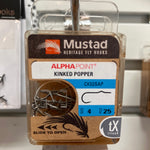 Mustad Fresh Water Popper Kinked Shank 2XL Forged Straight TitanX Hook
