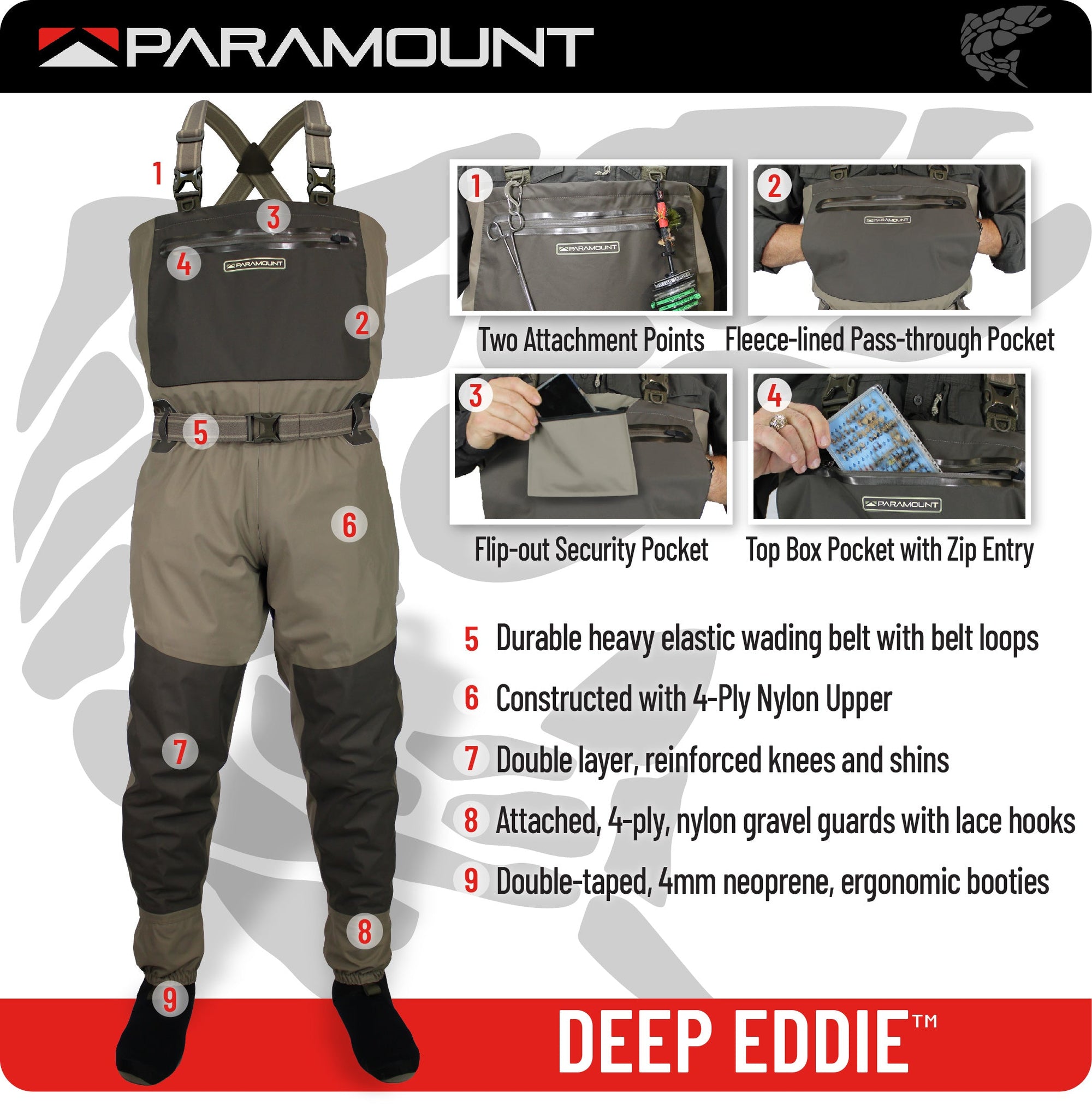 Paramount DEEP EDDY Breathable Chest Wader