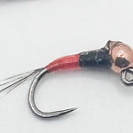 Spanish Bullet Orange/Black Tungsten bead