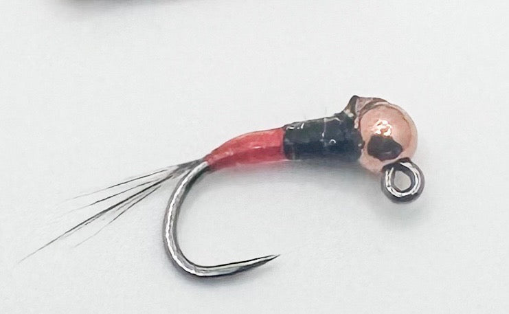 Spanish Bullet Orange/Black Tungsten bead