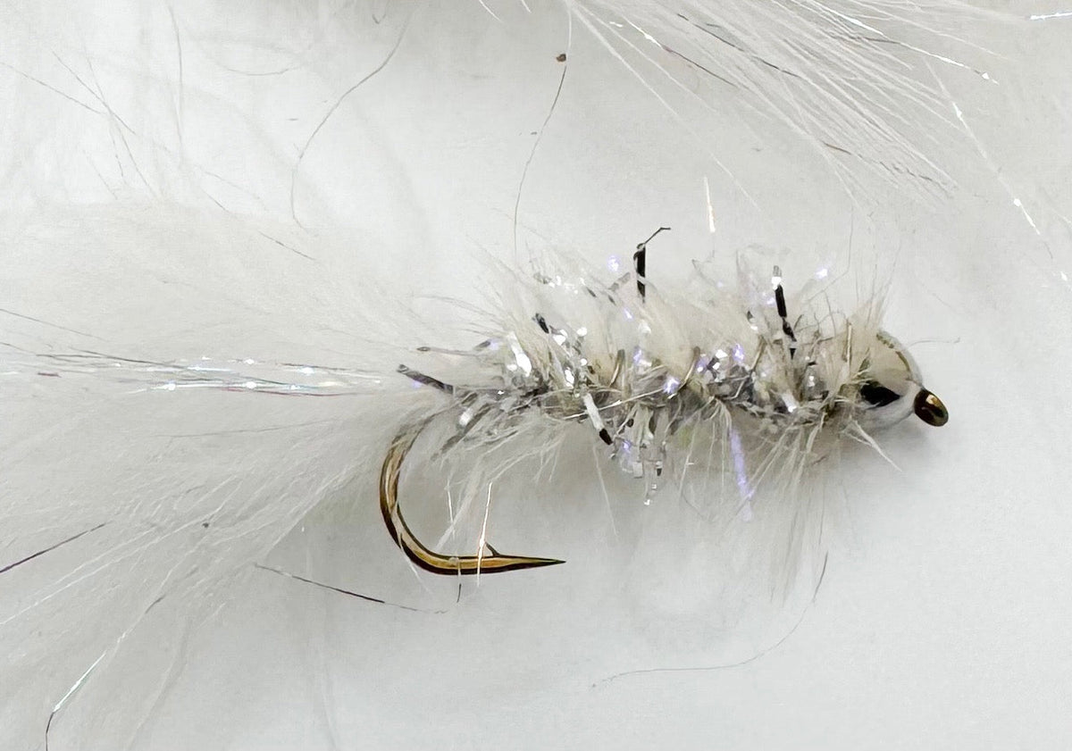 Cone Head White Flash Wooly Bugger
