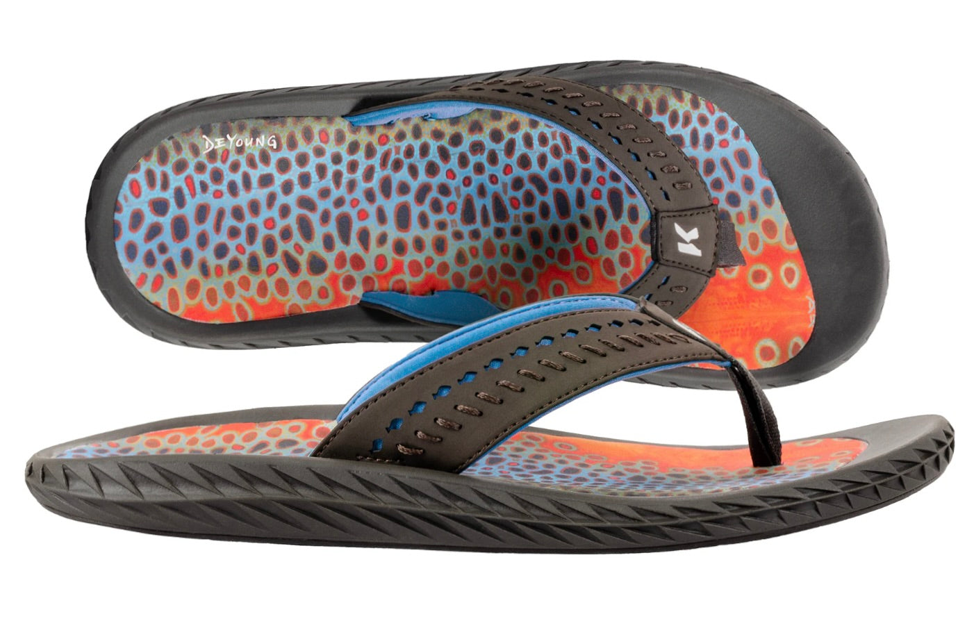 Korkers Fish Flip® - Brown Trout with Fixed Kling-On Deck Soles