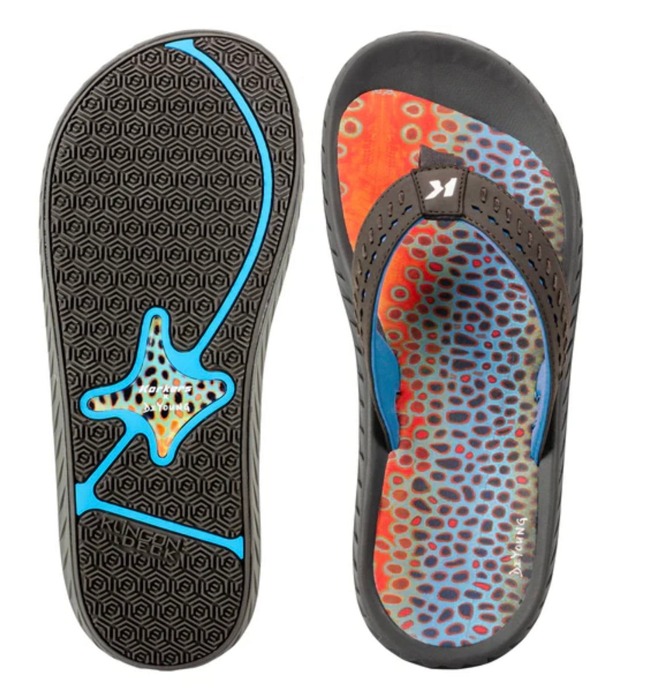 Korkers Fish Flip® - Brown Trout with Fixed Kling-On Deck Soles