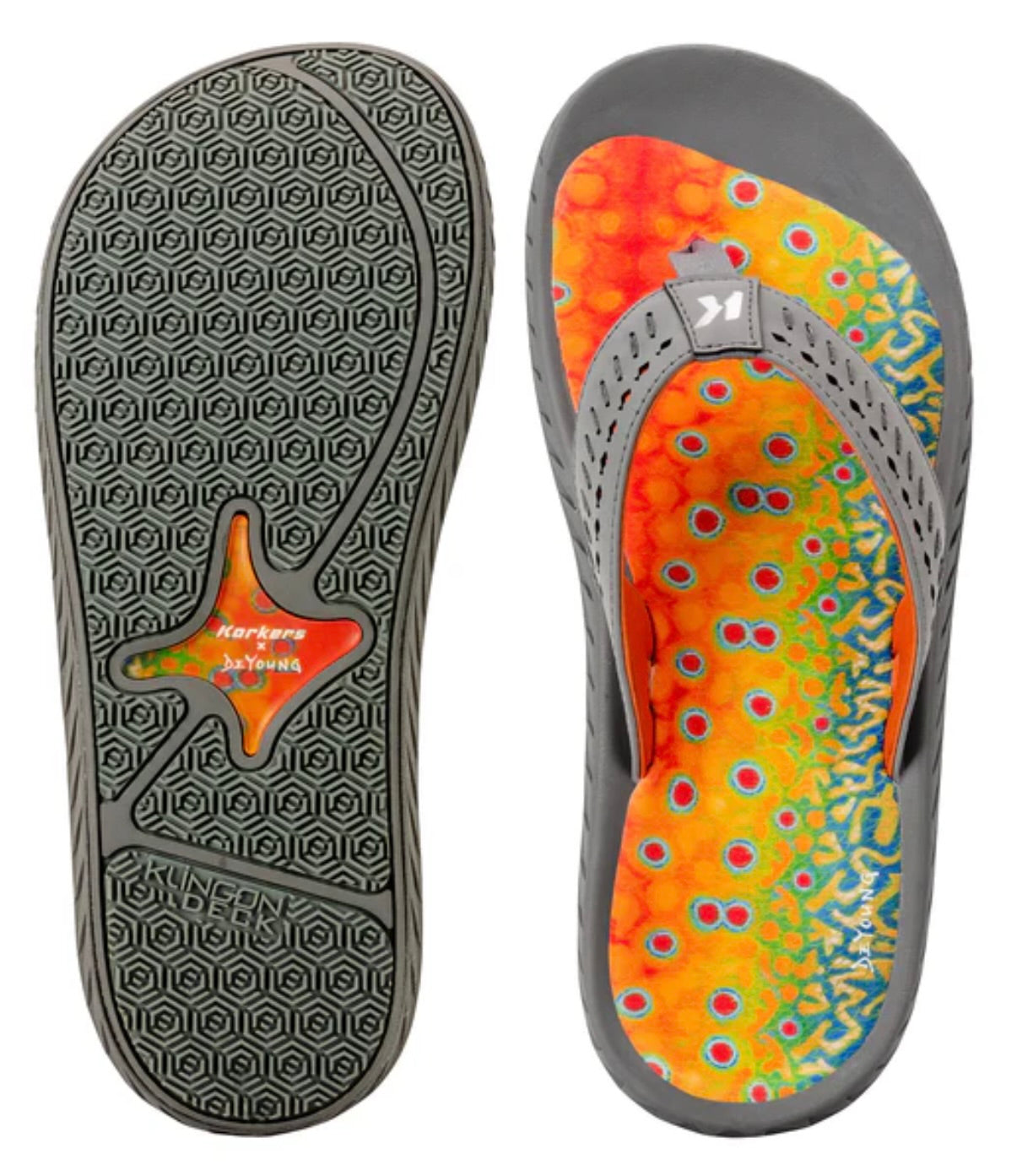 Korkers Fish Flip® - Brook Trout with Fixed Kling-On Deck Soles
