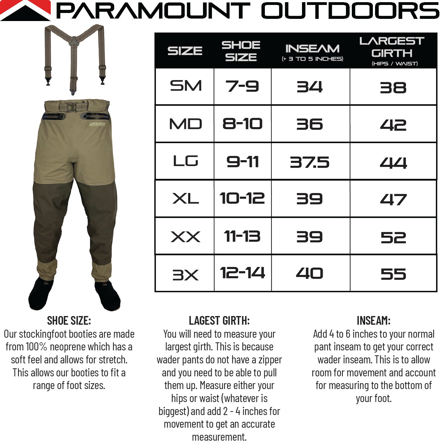 Paramount SLATE Waist High Guide Pant
