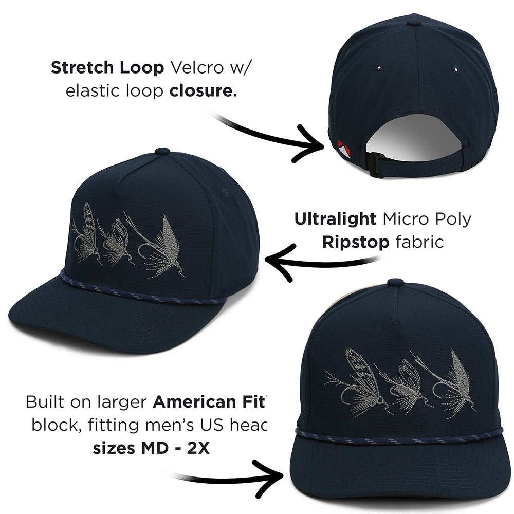 Paramount Tri-Fly Fishing Ridgeline 5-Panel Rope Cap