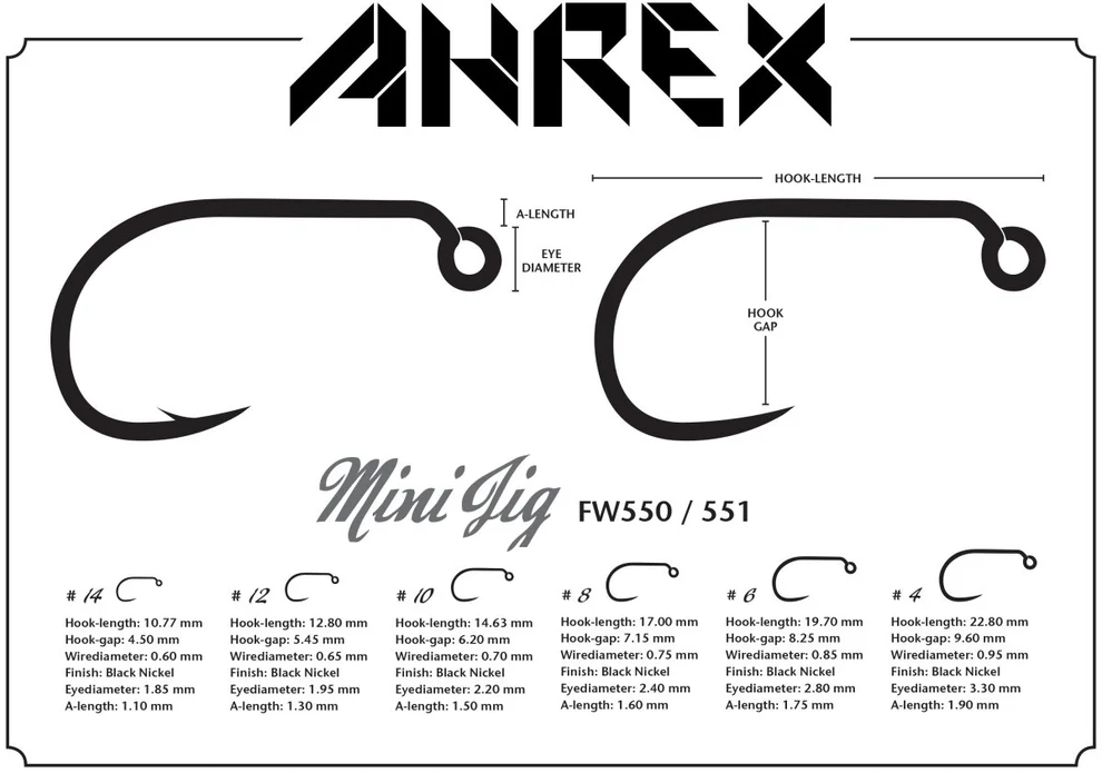 Ahrex FW551 Mini Jig Barbless