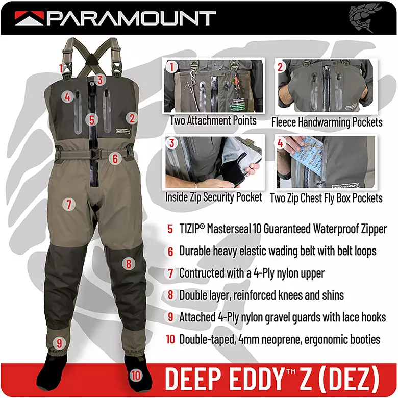 Paramount Deep Eddy Zippered Breathable Waders