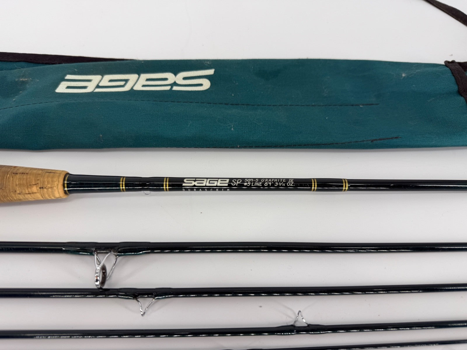 Sage Durascrim 5wt Fly Rod 8'9" 5pc w/ 2 Tips + Rod Sock – Vintage Sage