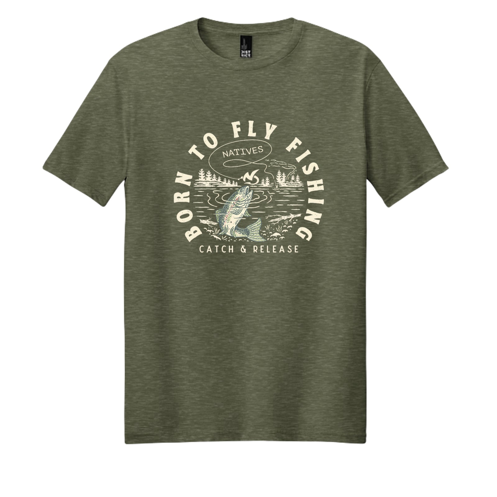 Heathered Olive - DM108 - FRONT