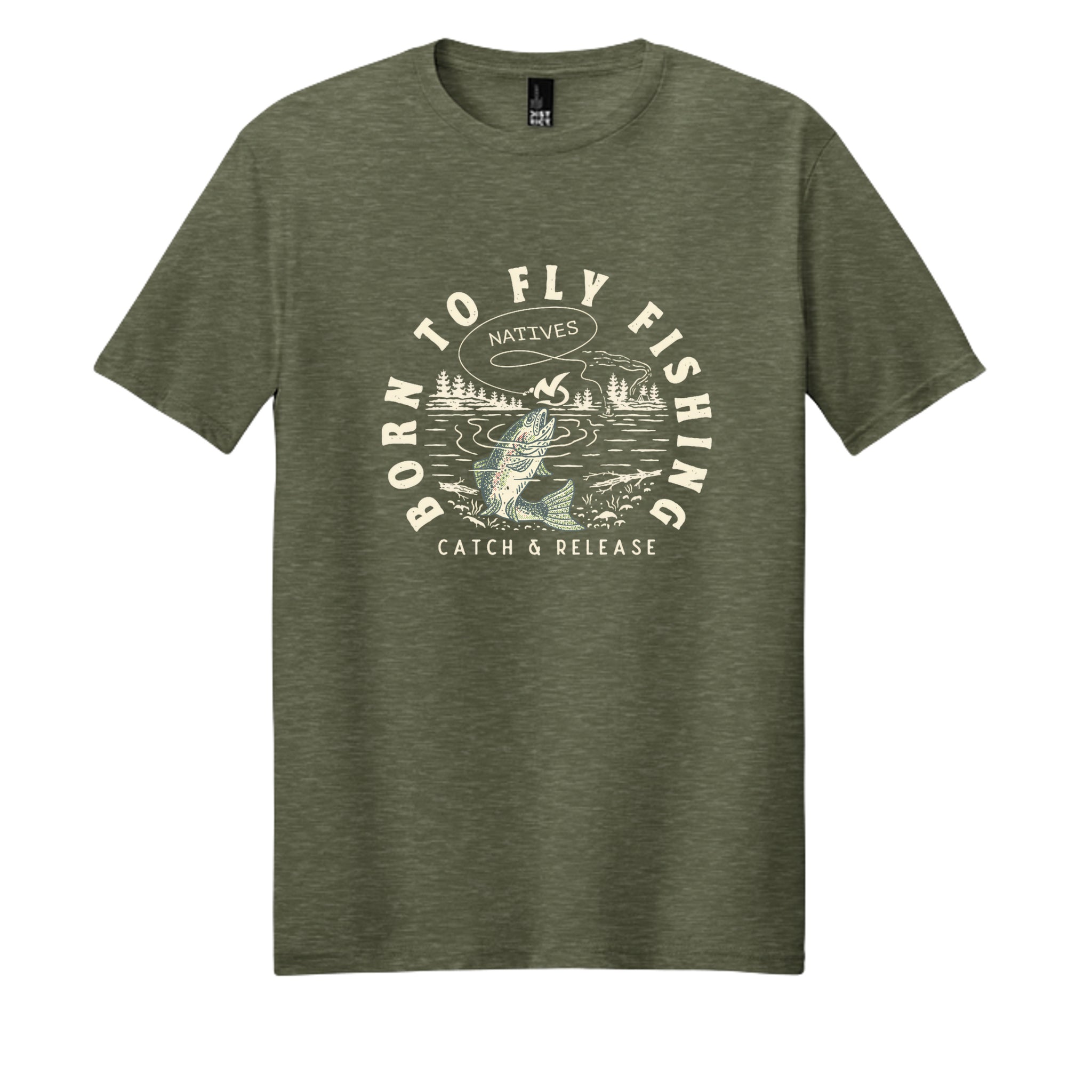 Heathered Olive - DM108 - FRONT